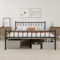 Black Full Size Metal Platform Bed Frame N7019