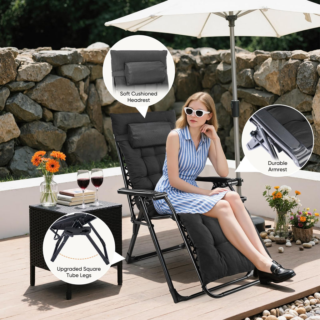 Zero Gravity Chair with Cup Holder Tray T384710
