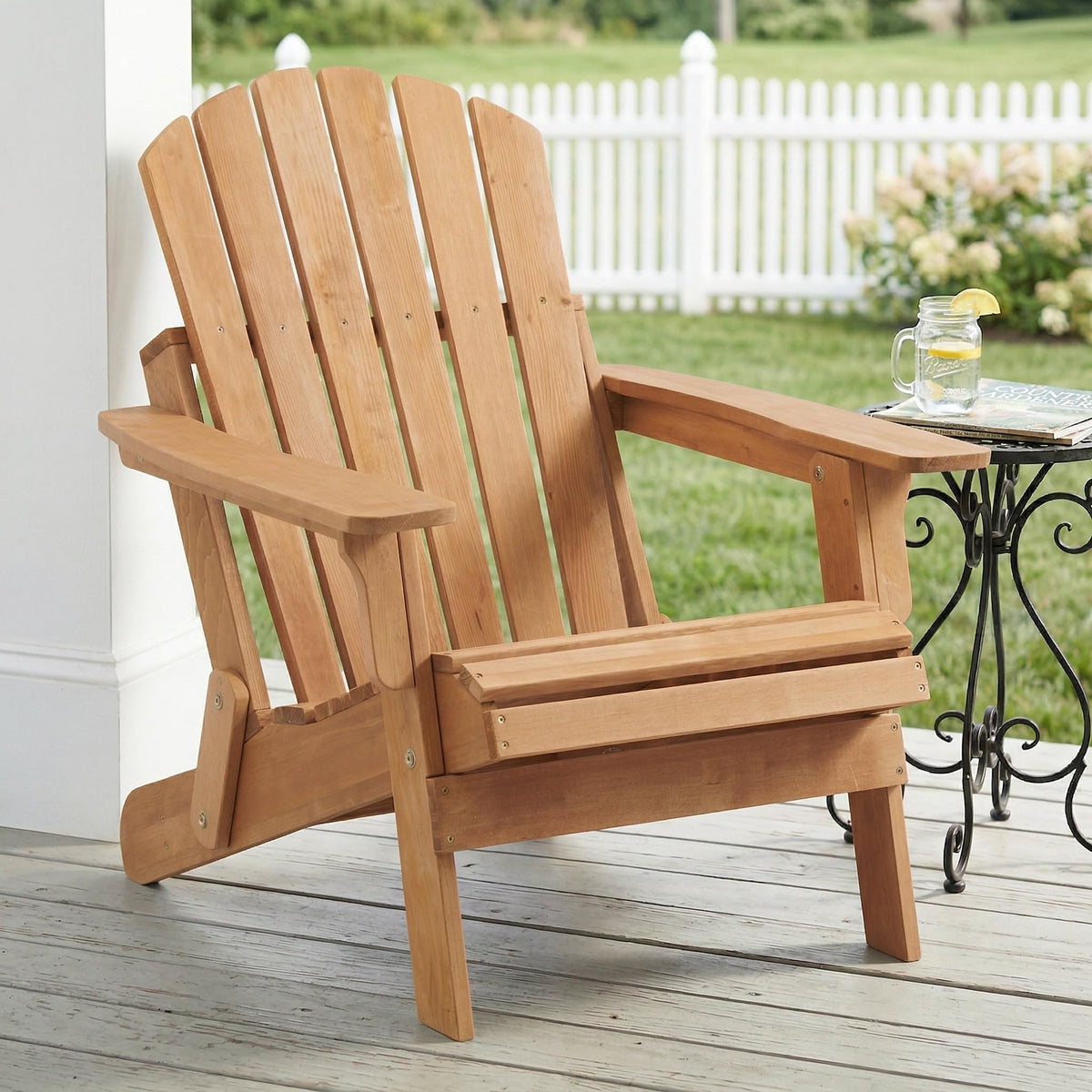 100 lbs Capacity Solid Wood Adirondack Chair F667321