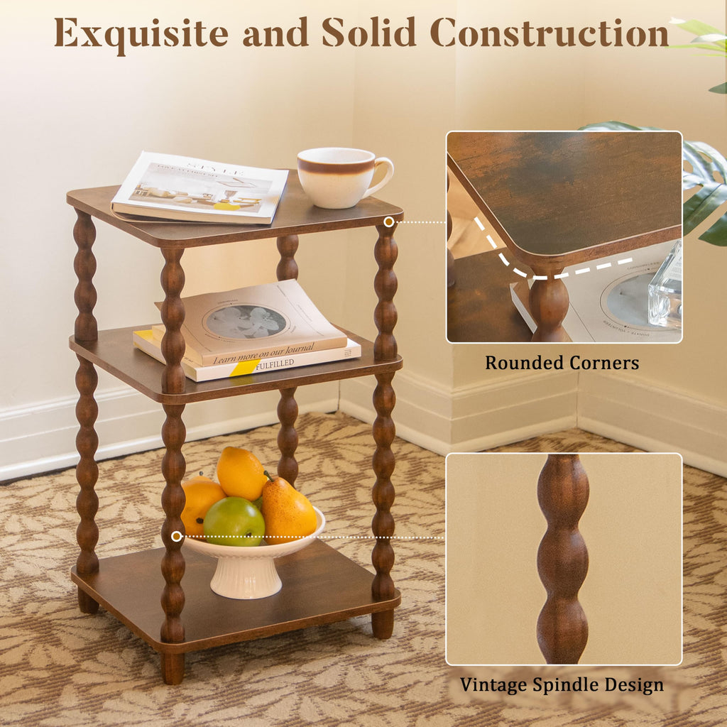 Small 3-Tier Side Table with Shelf E991280