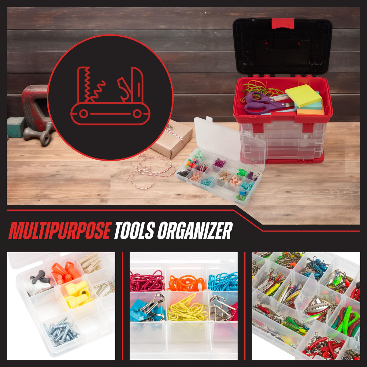 Portable Tool Box Small Parts Organizer with Drawers Z922908