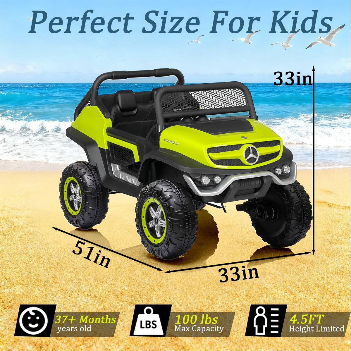 Green 2-Seater 24V Ride On Truck T803734