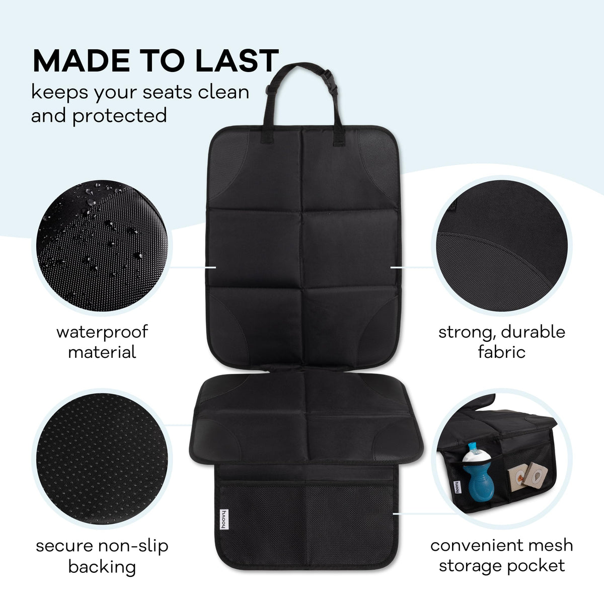 3-in-1 Baby Car Essentials Bundle, Sun Shades, Rear-Facing Mirror, and Seat Protector S2650