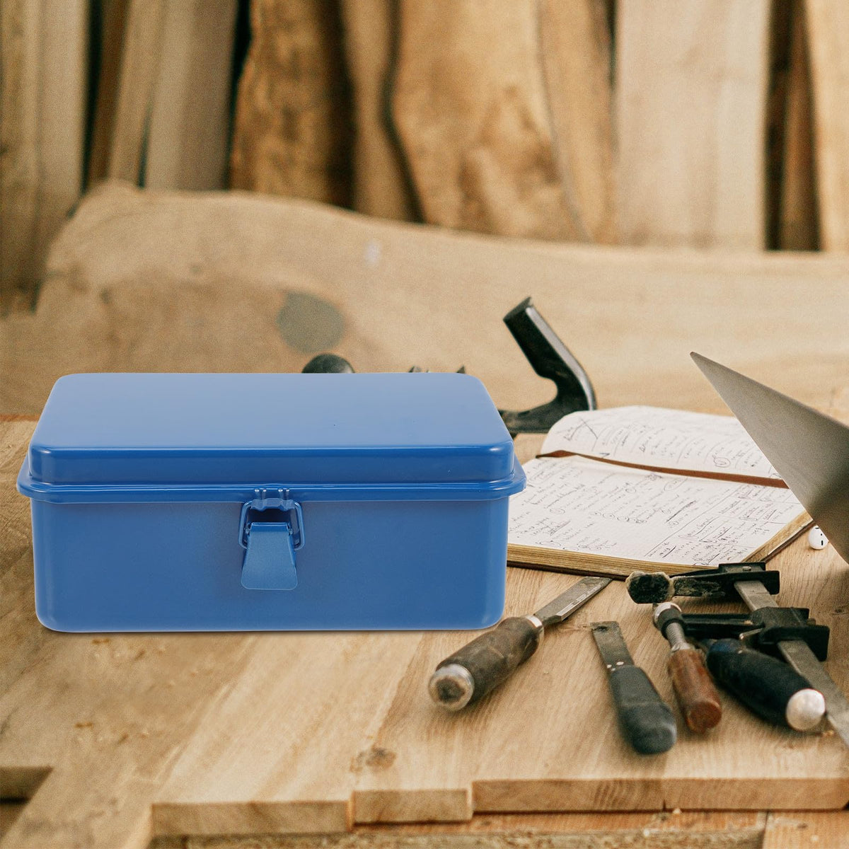 Blue Heavy Duty Portable Iron Toolbox Organizer X642346