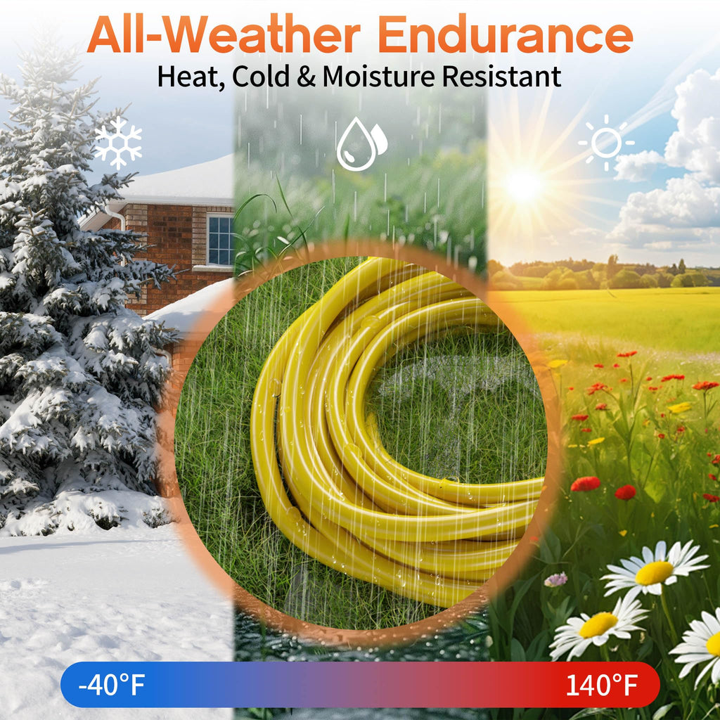 100FT 10 Gauge Extension Cord with Multiple Outlets Yellow U243716