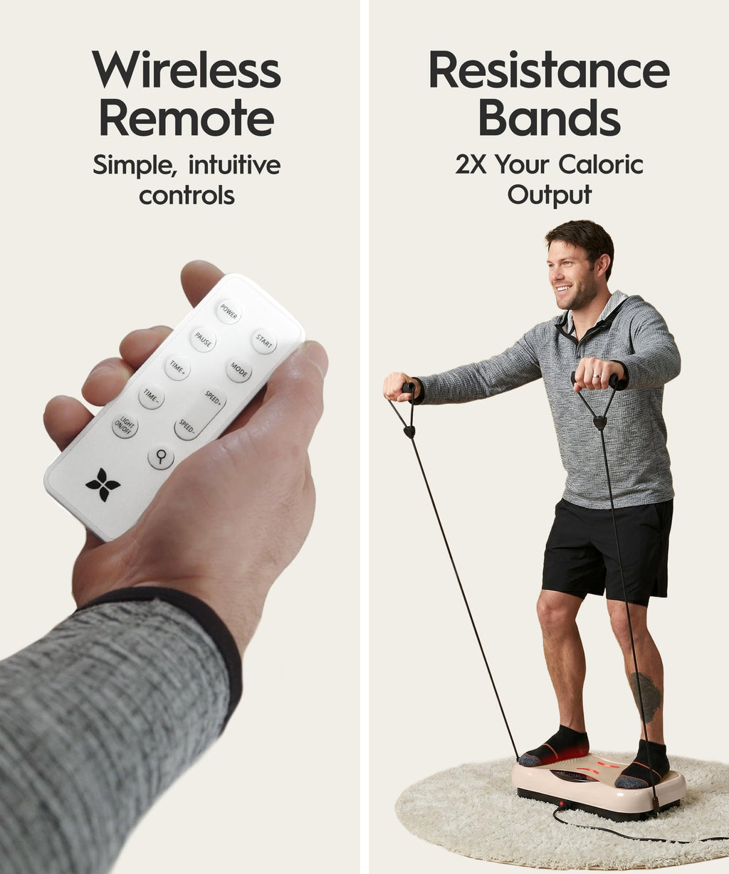 Vibration Plate with Resistance Bands and Remote L45729