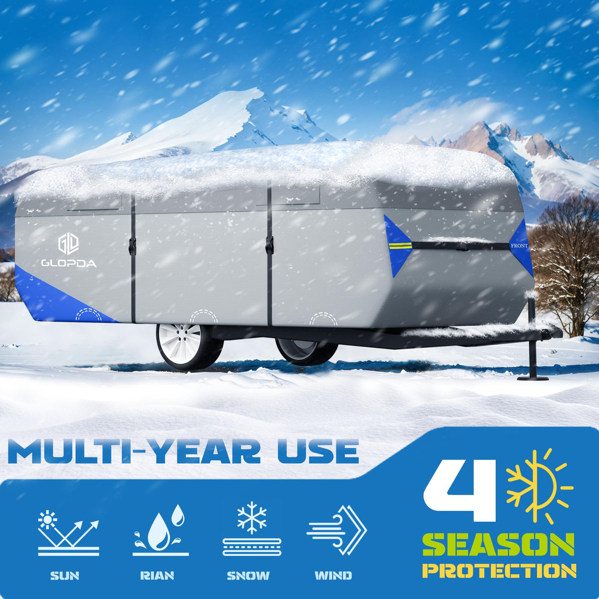 14' - 16' Waterproof Anti-Tear Pop Up Camper Cover A95335