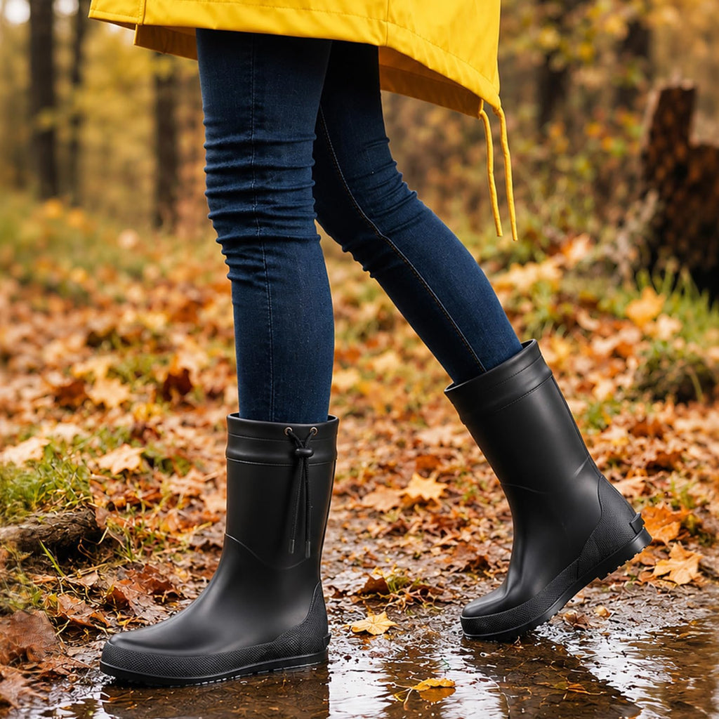 Women's Mid Calf Rain Boots U795955