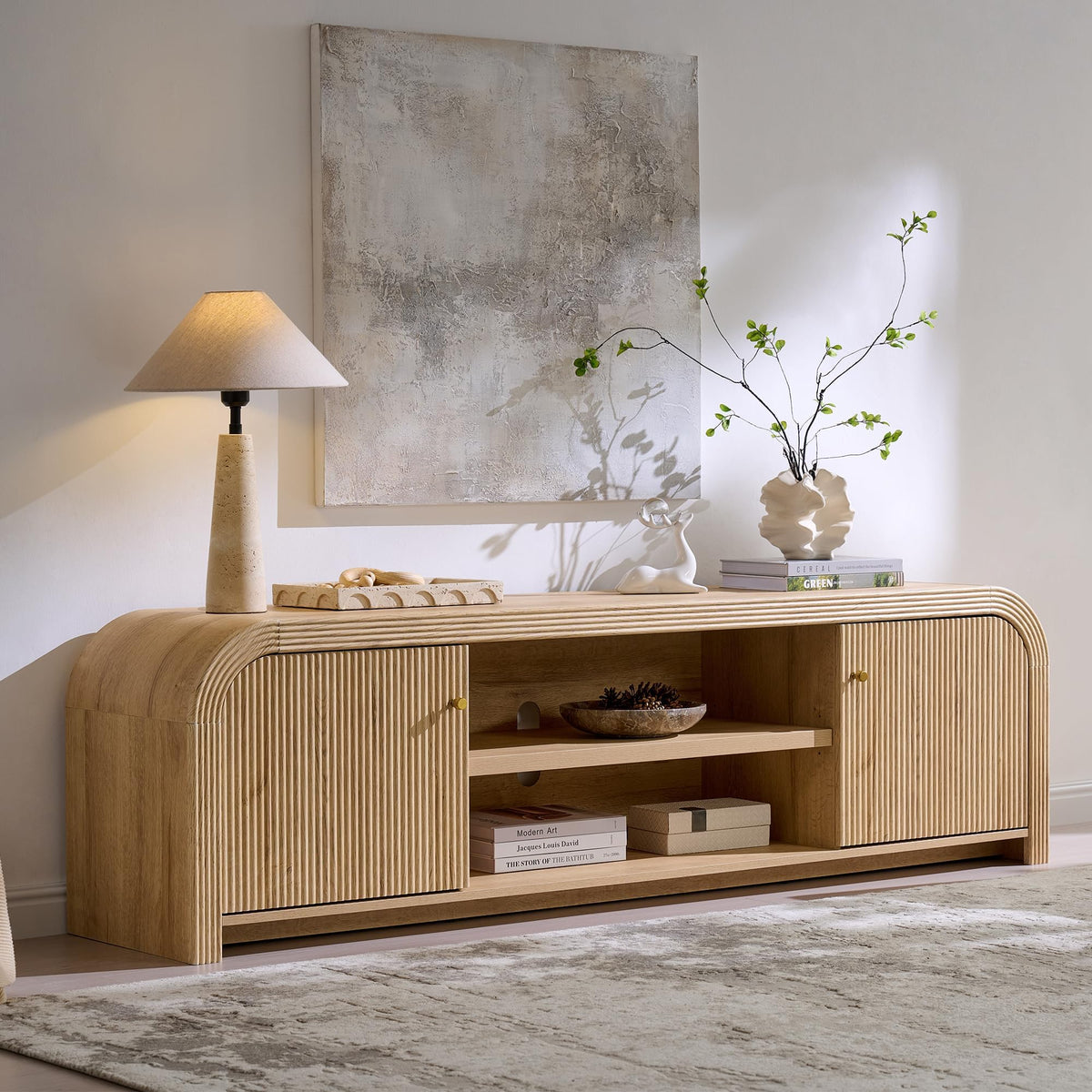70" Fluted TV Stand with Storage L754113