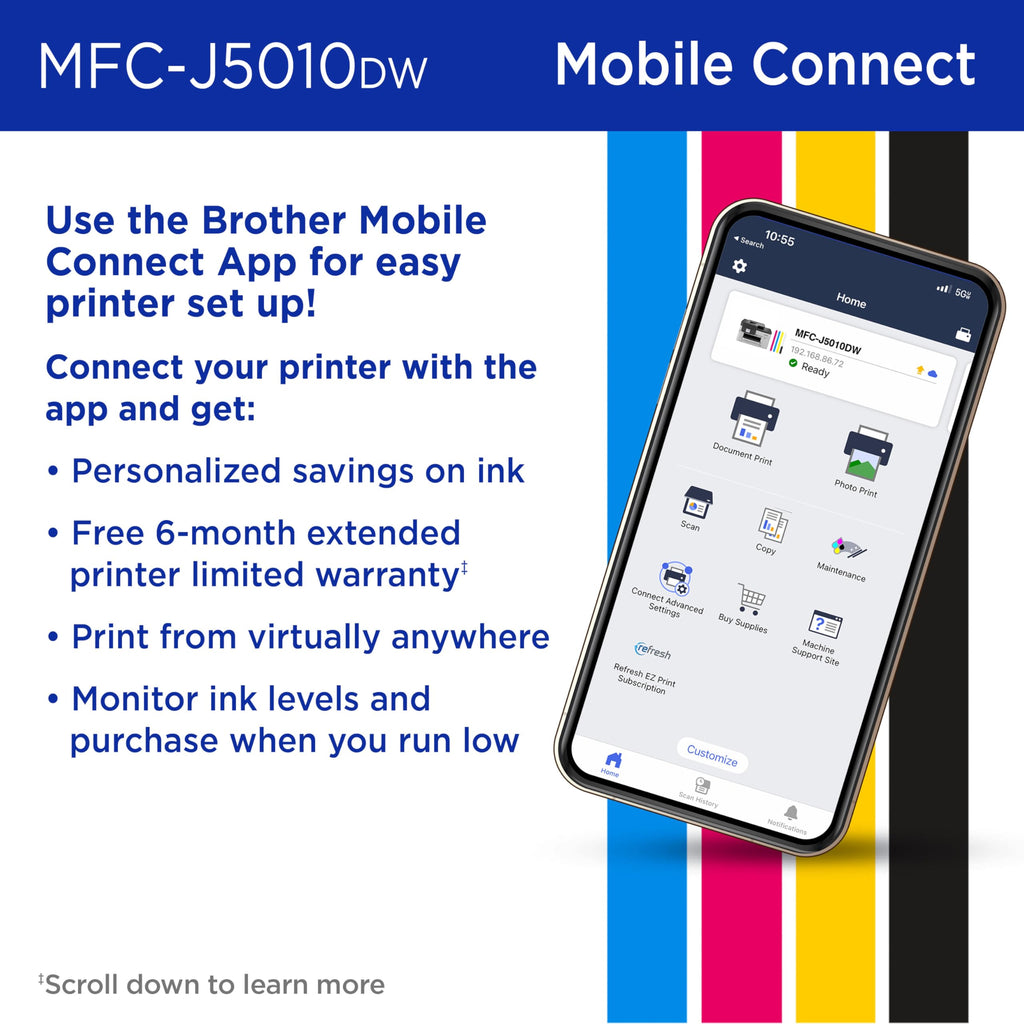 Wireless Color Inkjet All-in-One Printer with 2-Sided Copy & Scan K850