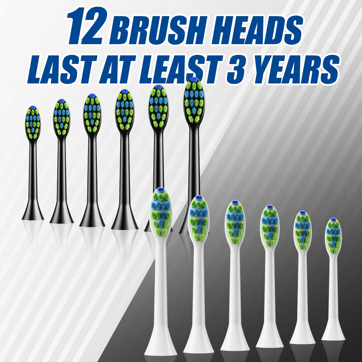 Sonic Electric Toothbrush with 12 Brush Heads 2 Pack N9374