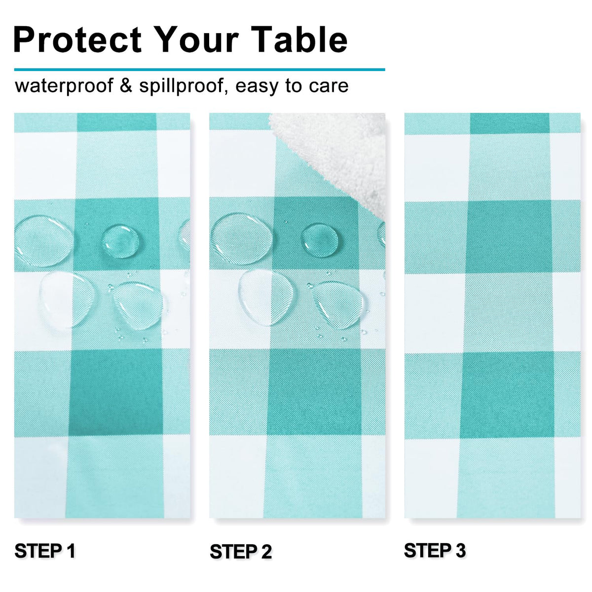 Square Checkered Tablecloth 30 x 30 Inch I334