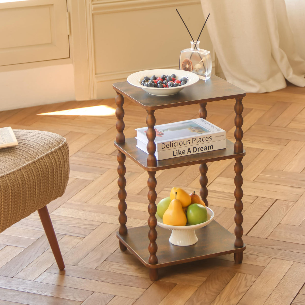 Small 3-Tier Side Table with Shelf E991280