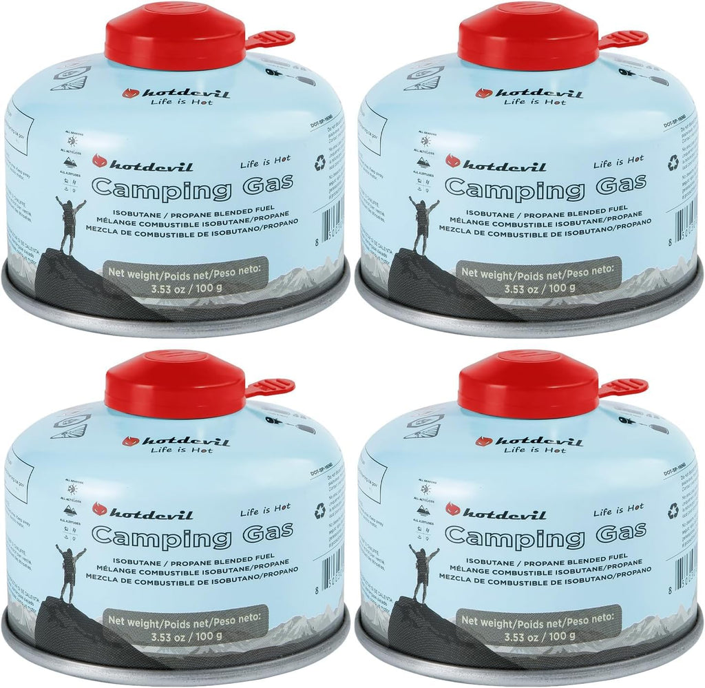 Isobutane Propane Camping Fuel Canister 3.53oz 4 Packs U3797