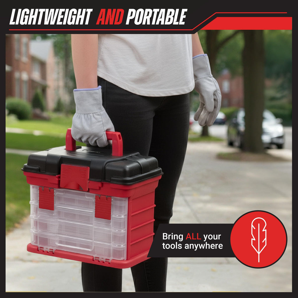 Portable Tool Box Small Parts Organizer with Drawers Z922908