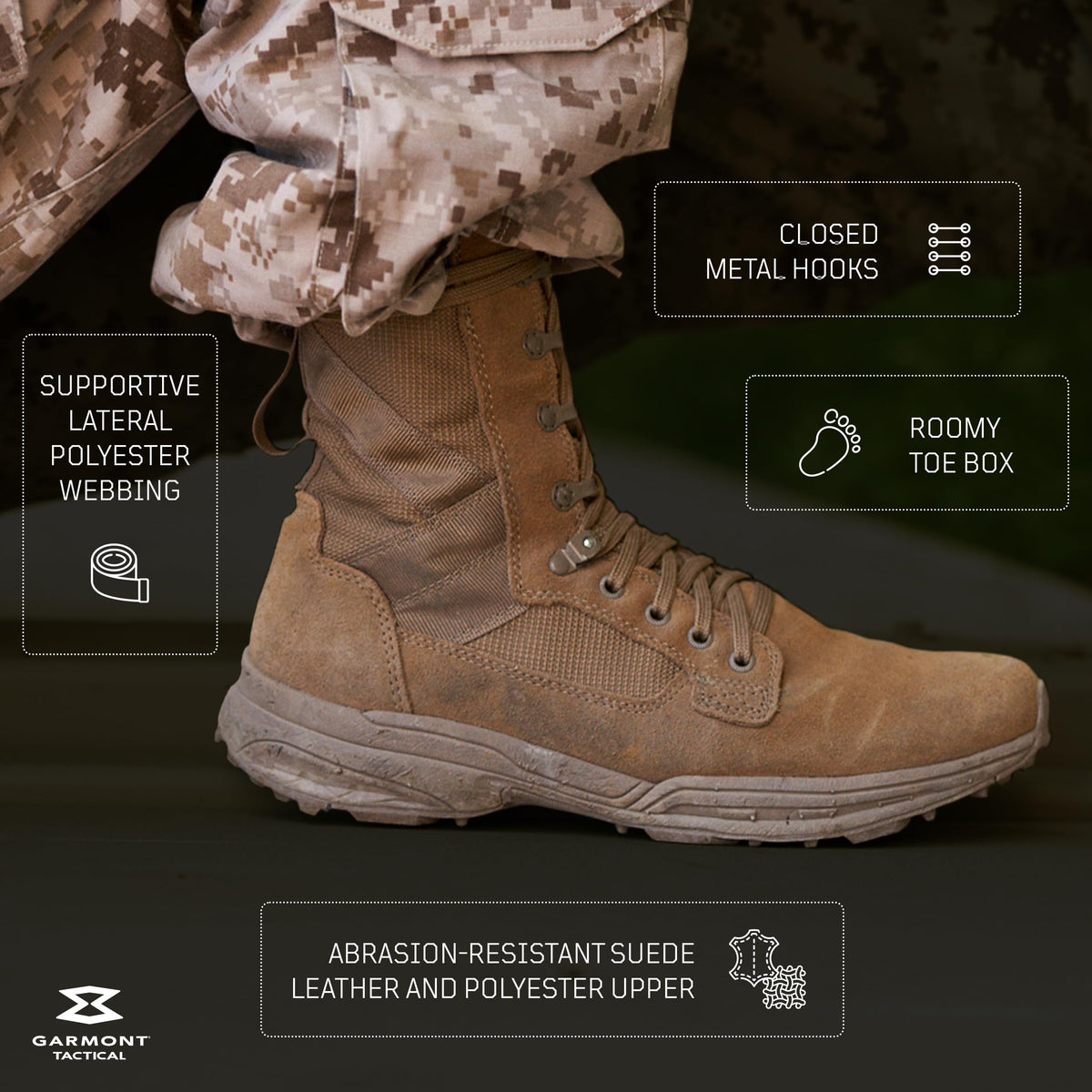 Coyote Suede Leather Tactical Boots K1804