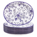 50 Pack Blue Floral Disposable Paper Plates A44844