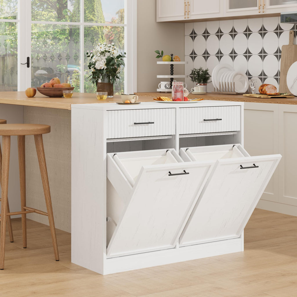 Double Tilt Out Laundry Hamper Cabinet L12263
