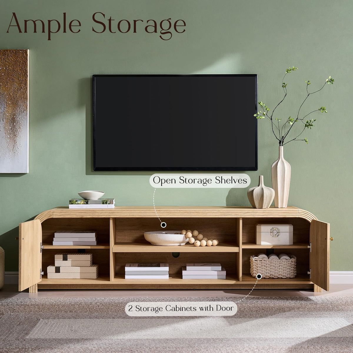 70" Fluted TV Stand with Storage L754113