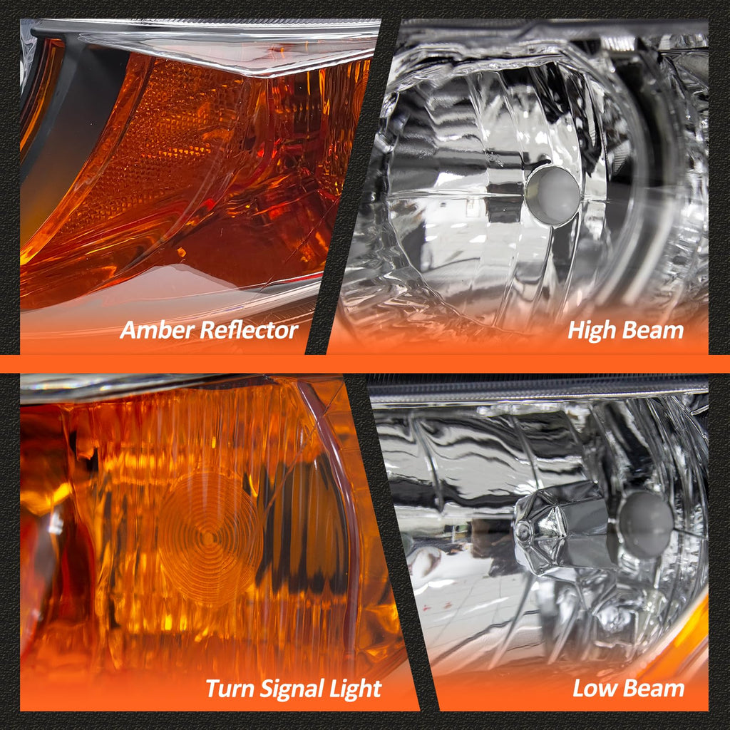 Black 2 Door Headlights Pair Y18404