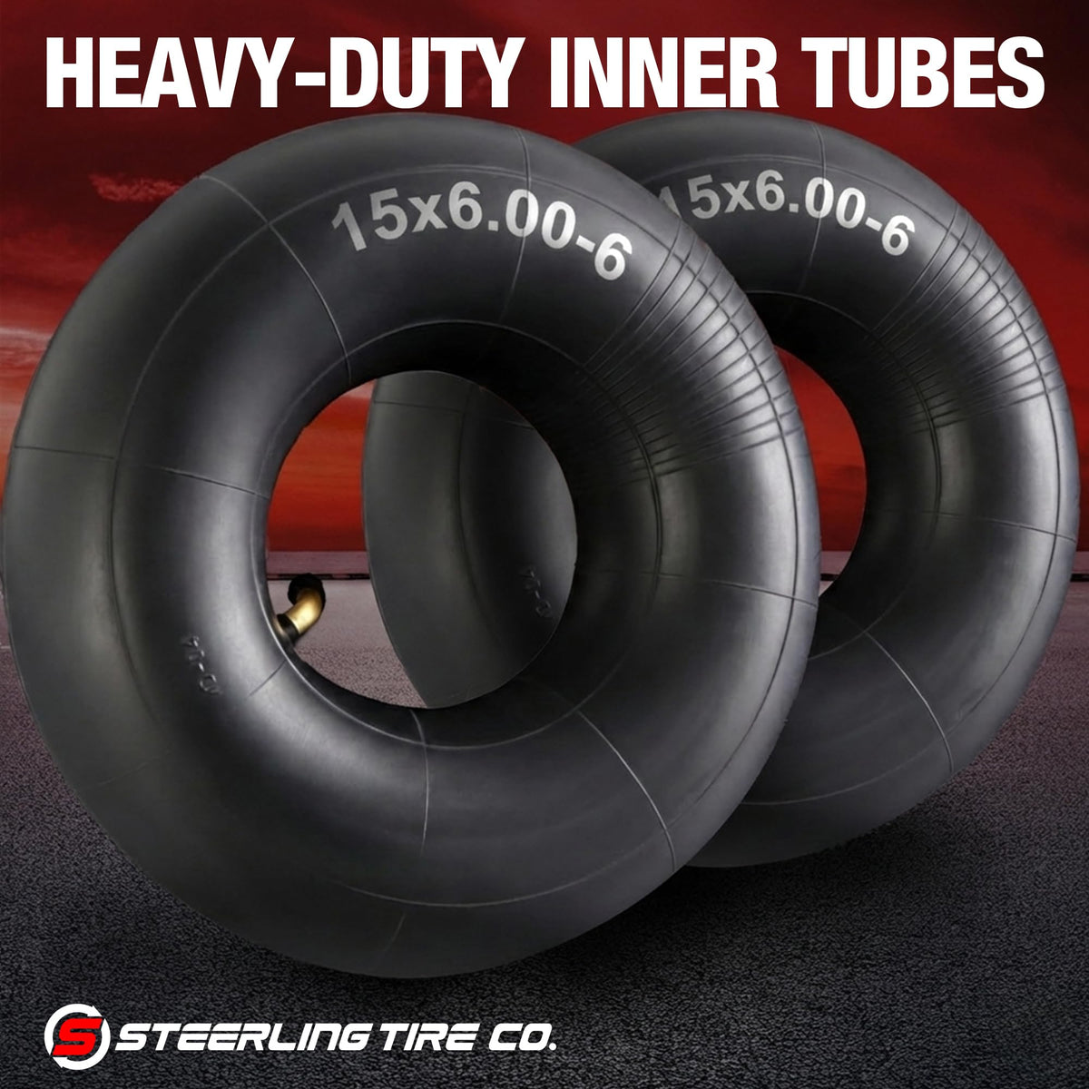 15x6.00-6" Inner Tubes, 2 Pack with TR-13 Straight Valve Stem T97557
