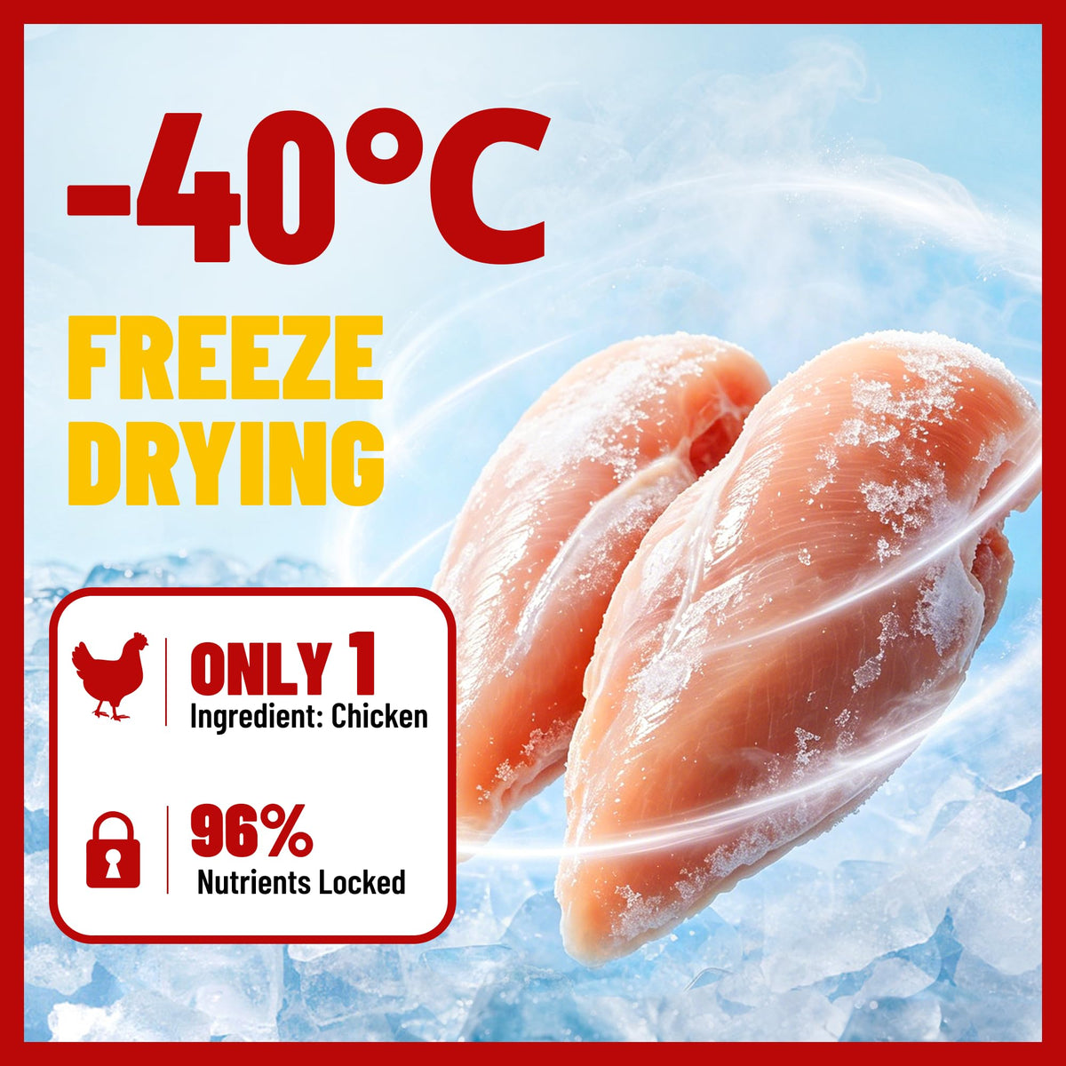 Freeze Dried Chicken Breast Cat & Dog Treats V9124