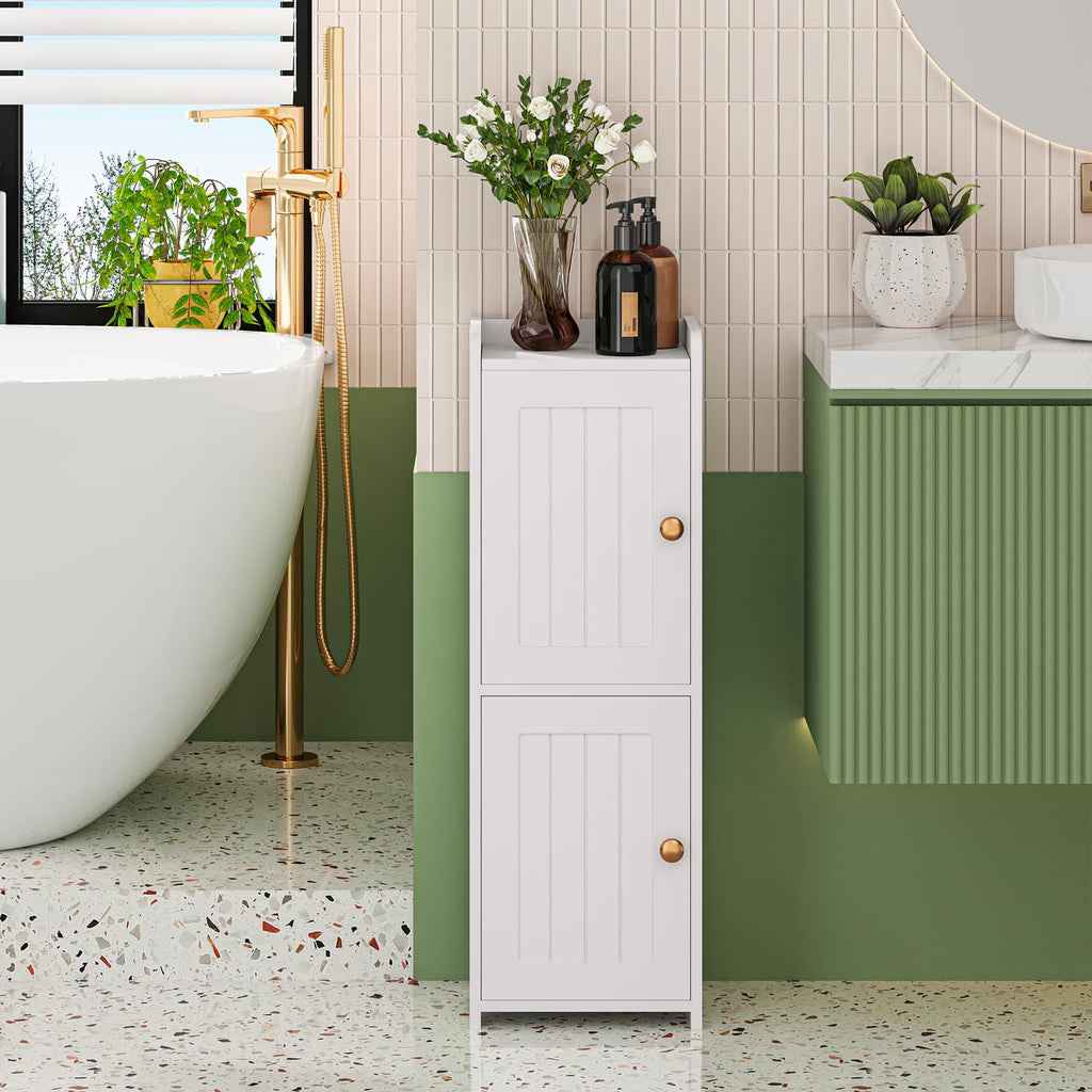 White Bathroom Storage Cabinet with 2 Doors N10603