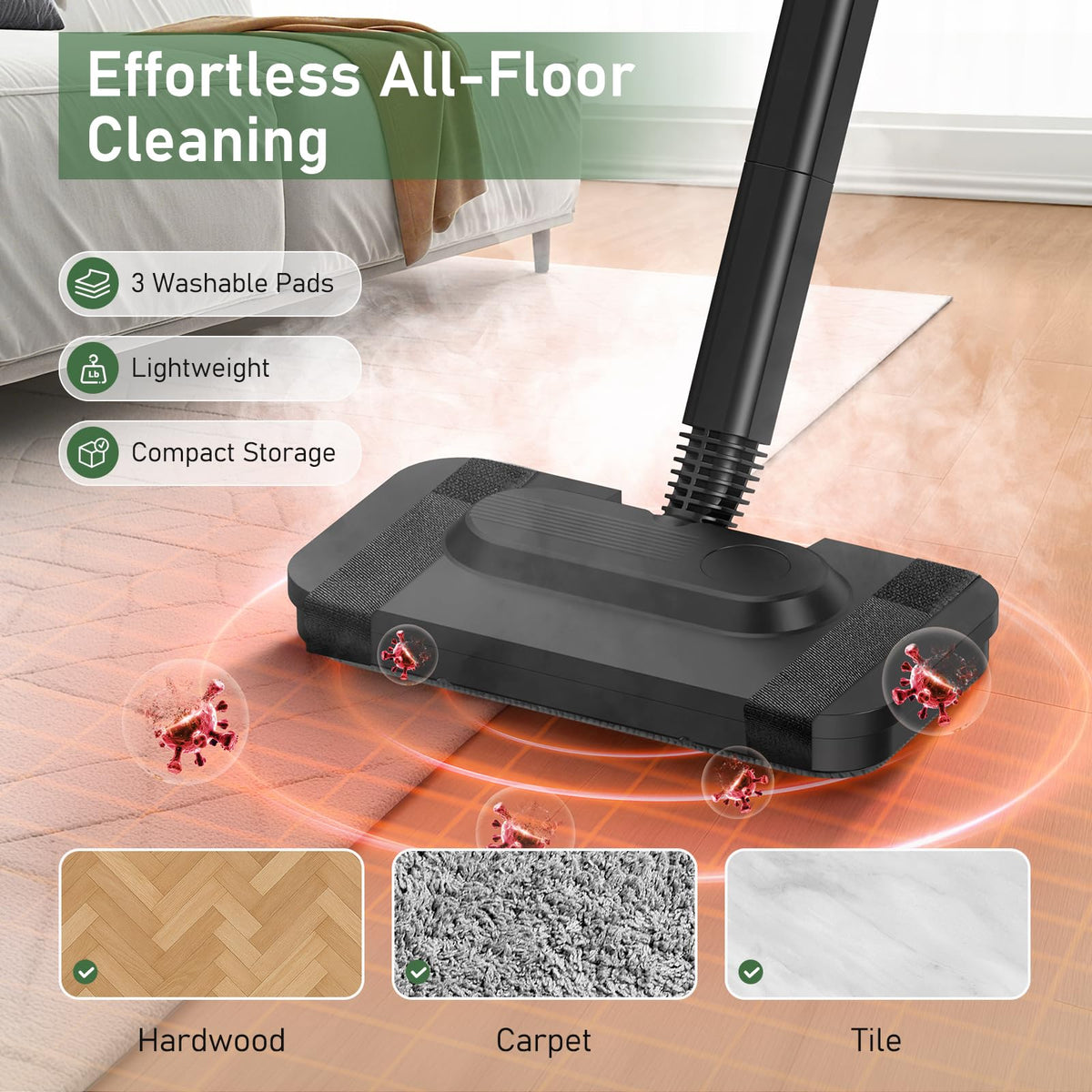 2500W Steam Mop Cleaner with 37 Accessories P4643