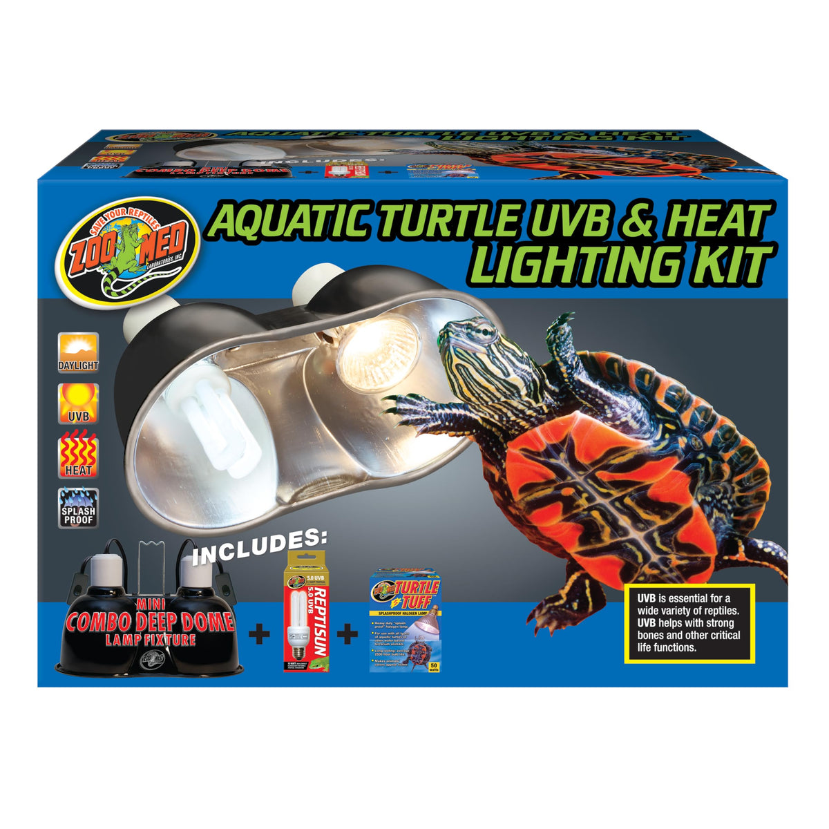 Aquatic Turtle Heat UVB Light Kit M4433