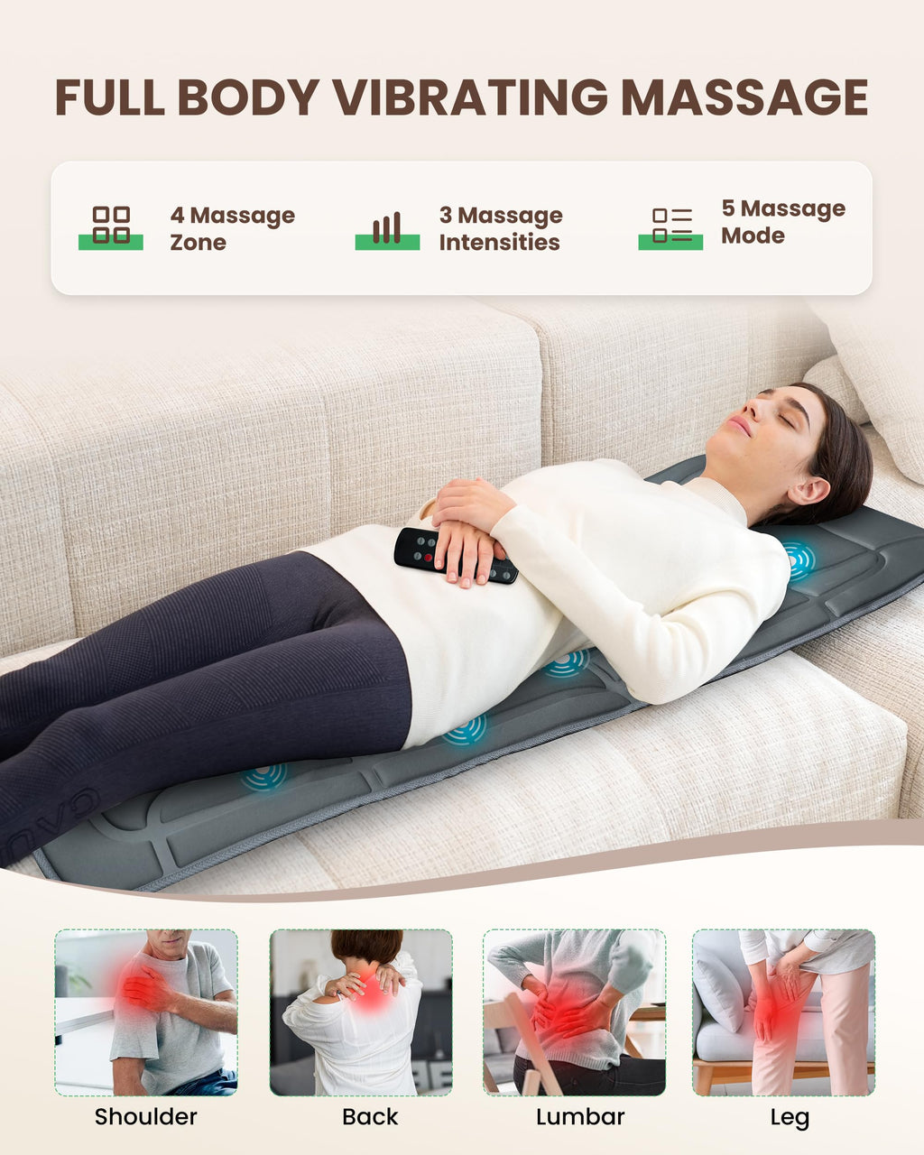 Full Body Massage Mat with Heat Y482