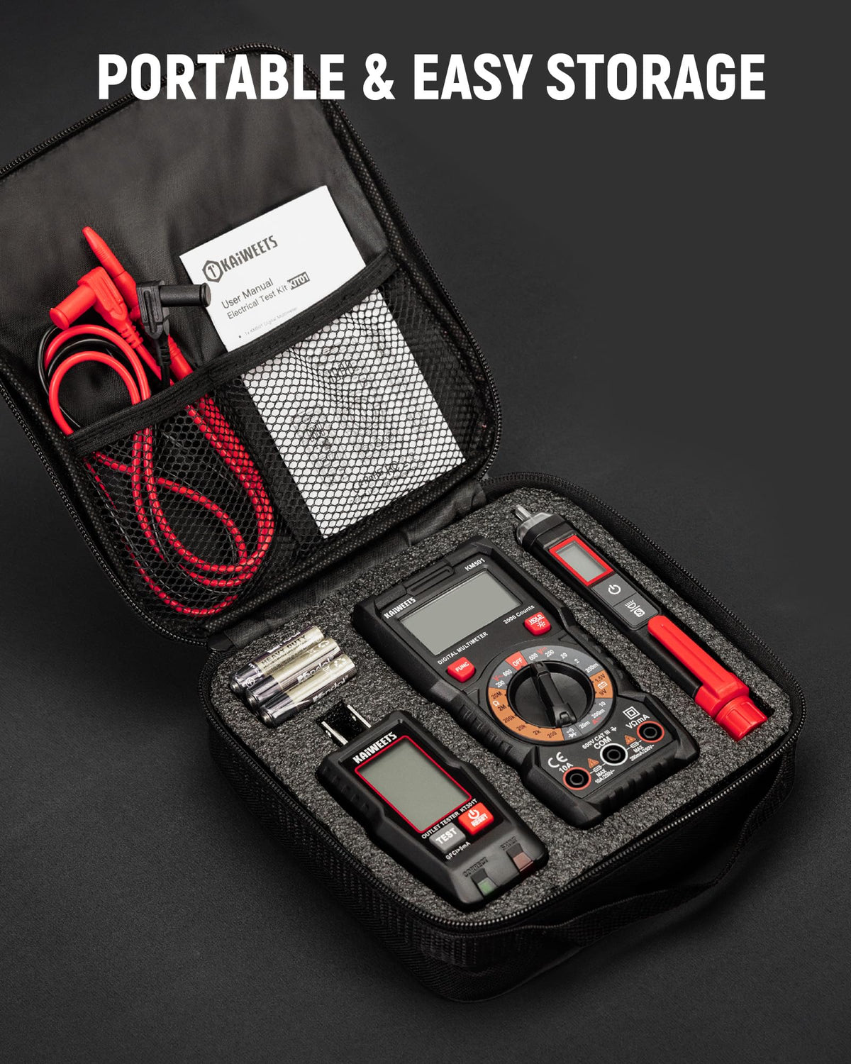 Digital Multimeter Non-Contact Voltage Tester GFCI Outlet Tester Kit X97932