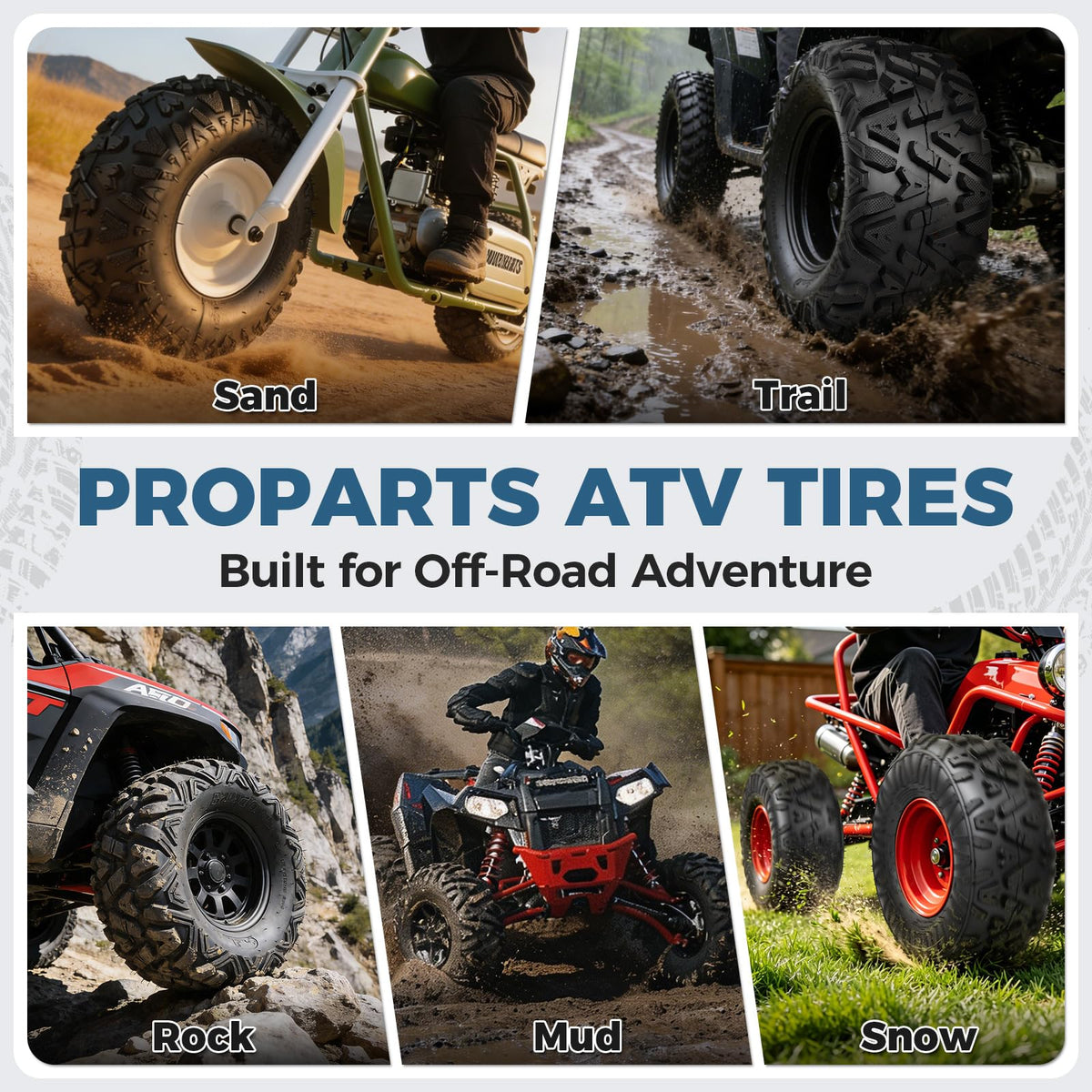 19x7-8 4-Ply All Terrain ATV/UTV Tires Set of 2 Q832075