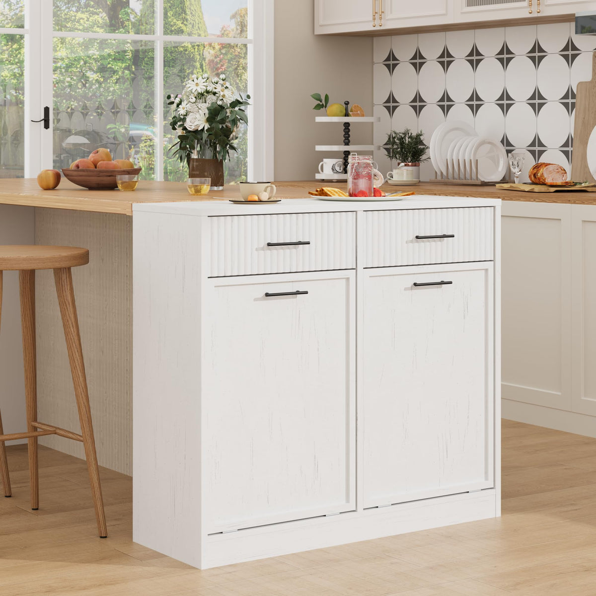 Double Tilt Out Laundry Hamper Cabinet L12263