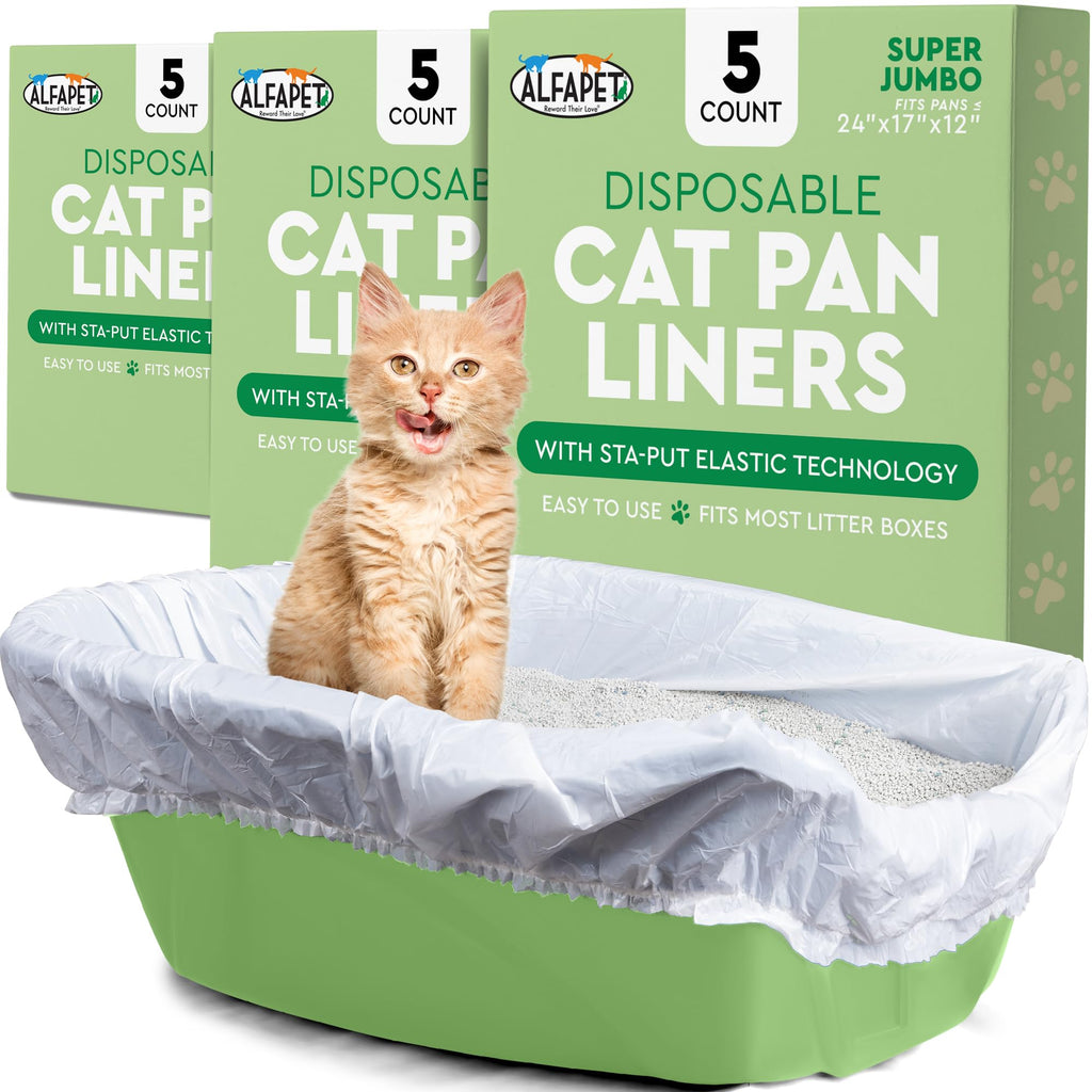 Super Jumbo 15Count Tear-Resistant Waterproof Cat Litter Box Liners S1593