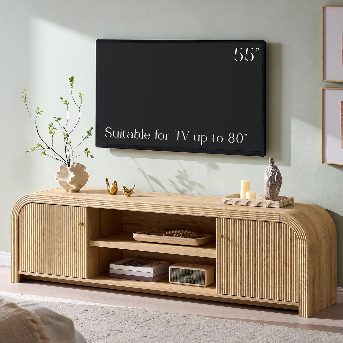 70" Fluted TV Stand with Storage L754113