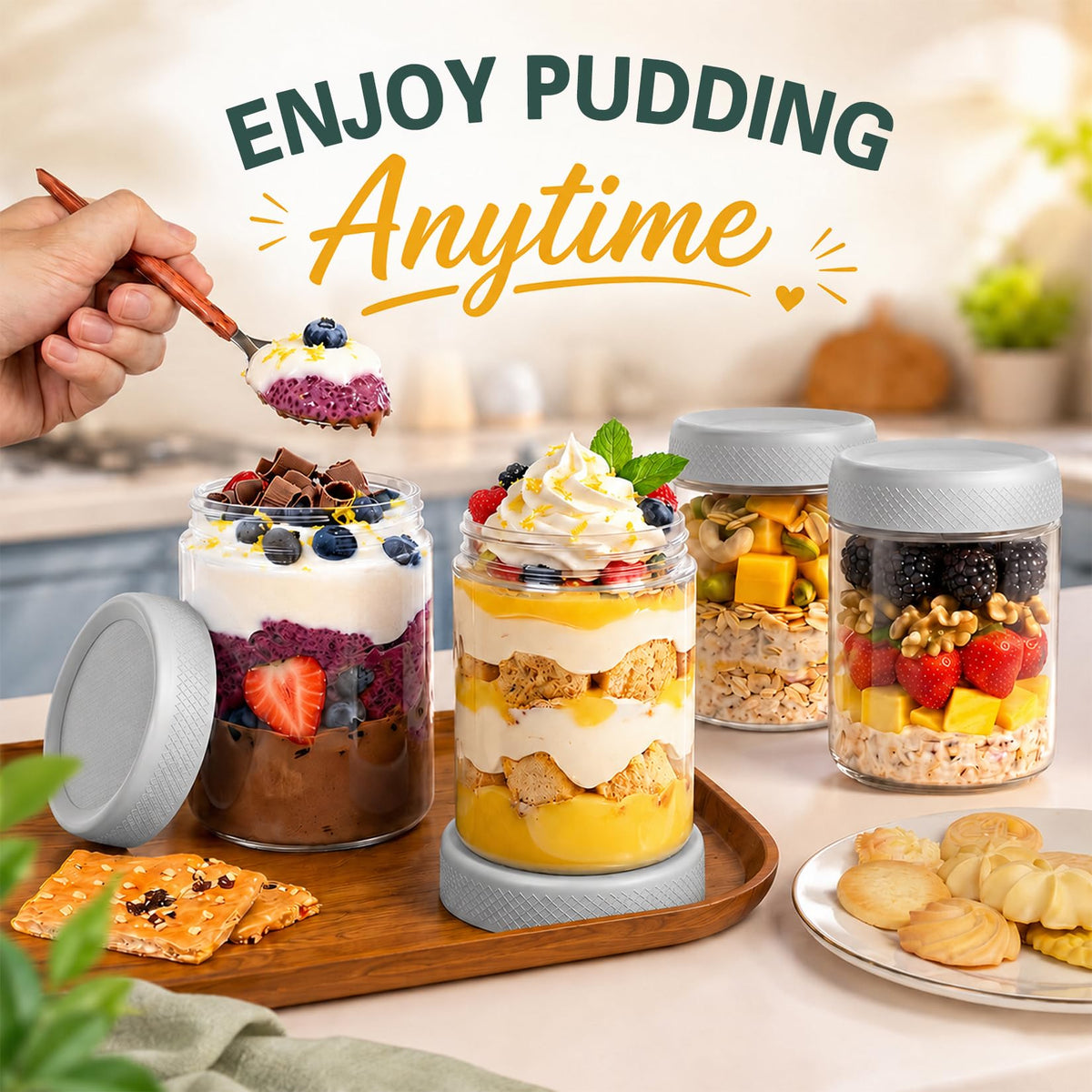 12 Pack 16 oz Glass Jars with Lid N796165