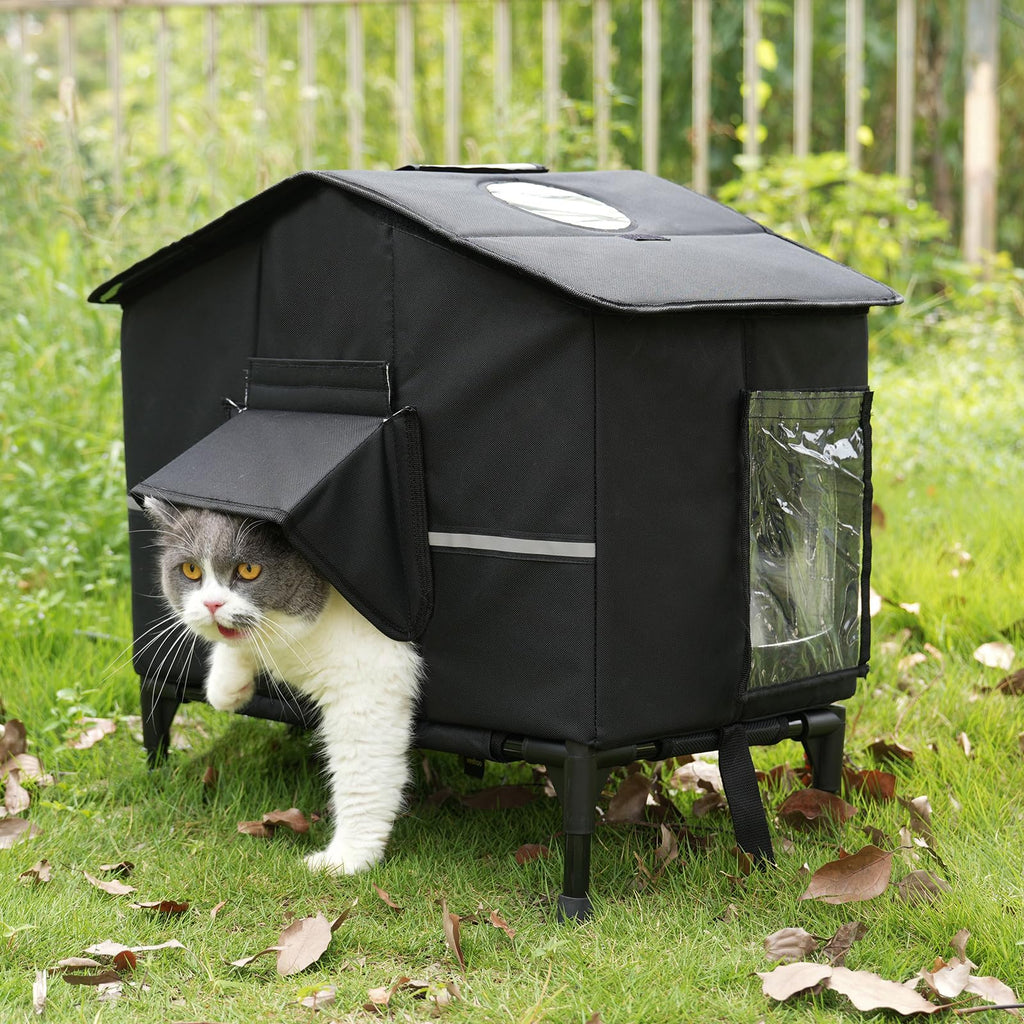 Weatherproof Elevated Insulated Outdoor Cat House F818