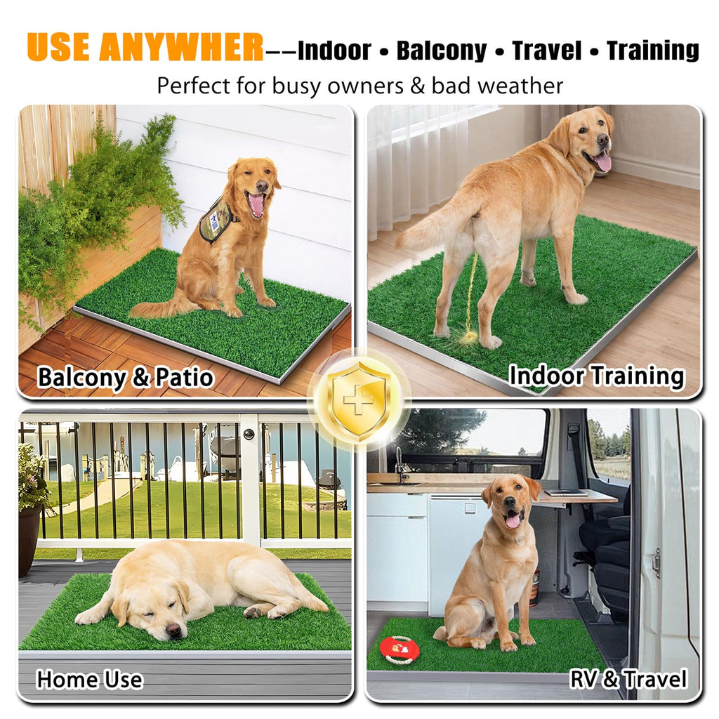 Grass Pee Pad with Stainless Steel Tray L3448