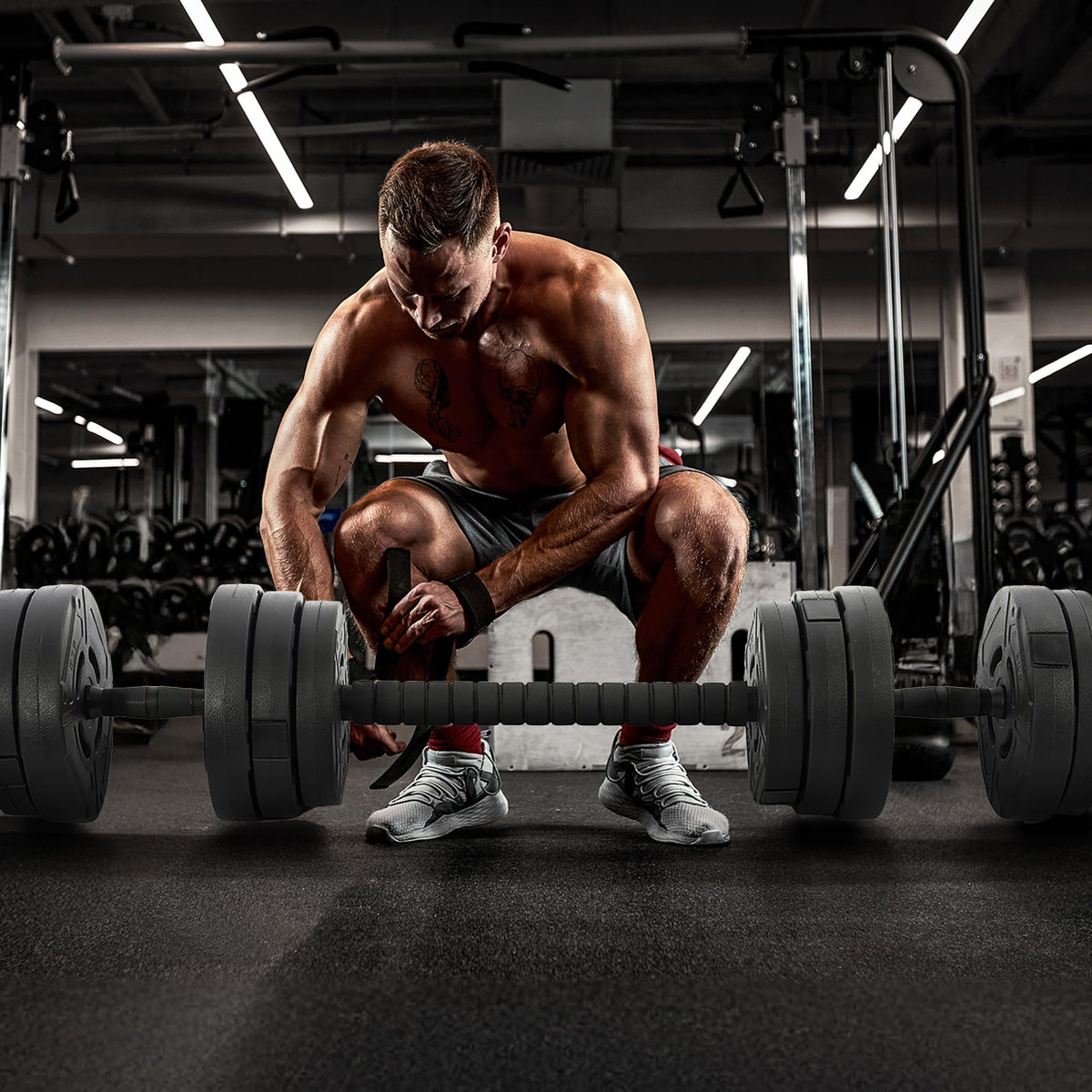 Adjustable Dumbbell Set 60 Lbs Black Q88042