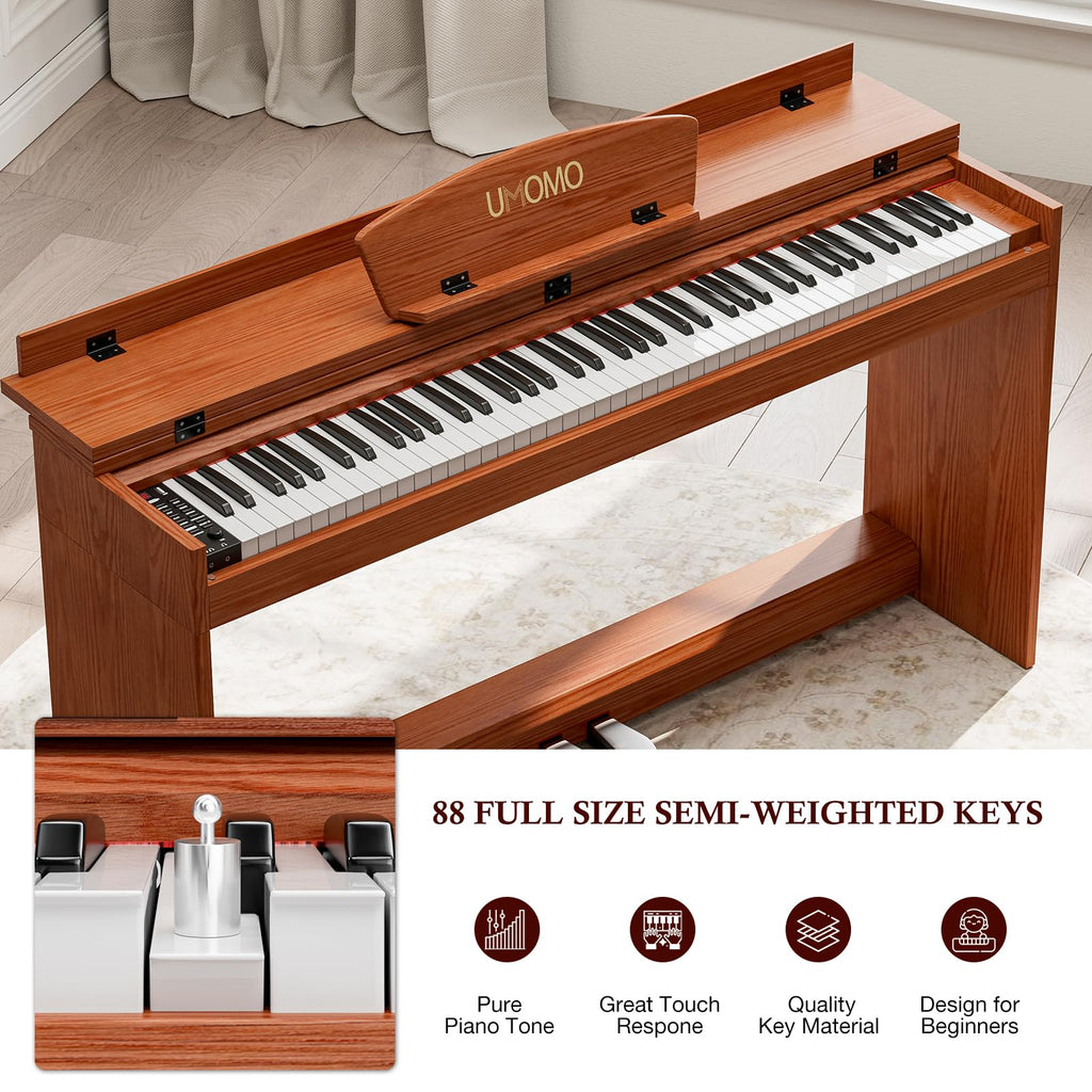 88 Weighted Keys Upright Digital Piano with Bench O959