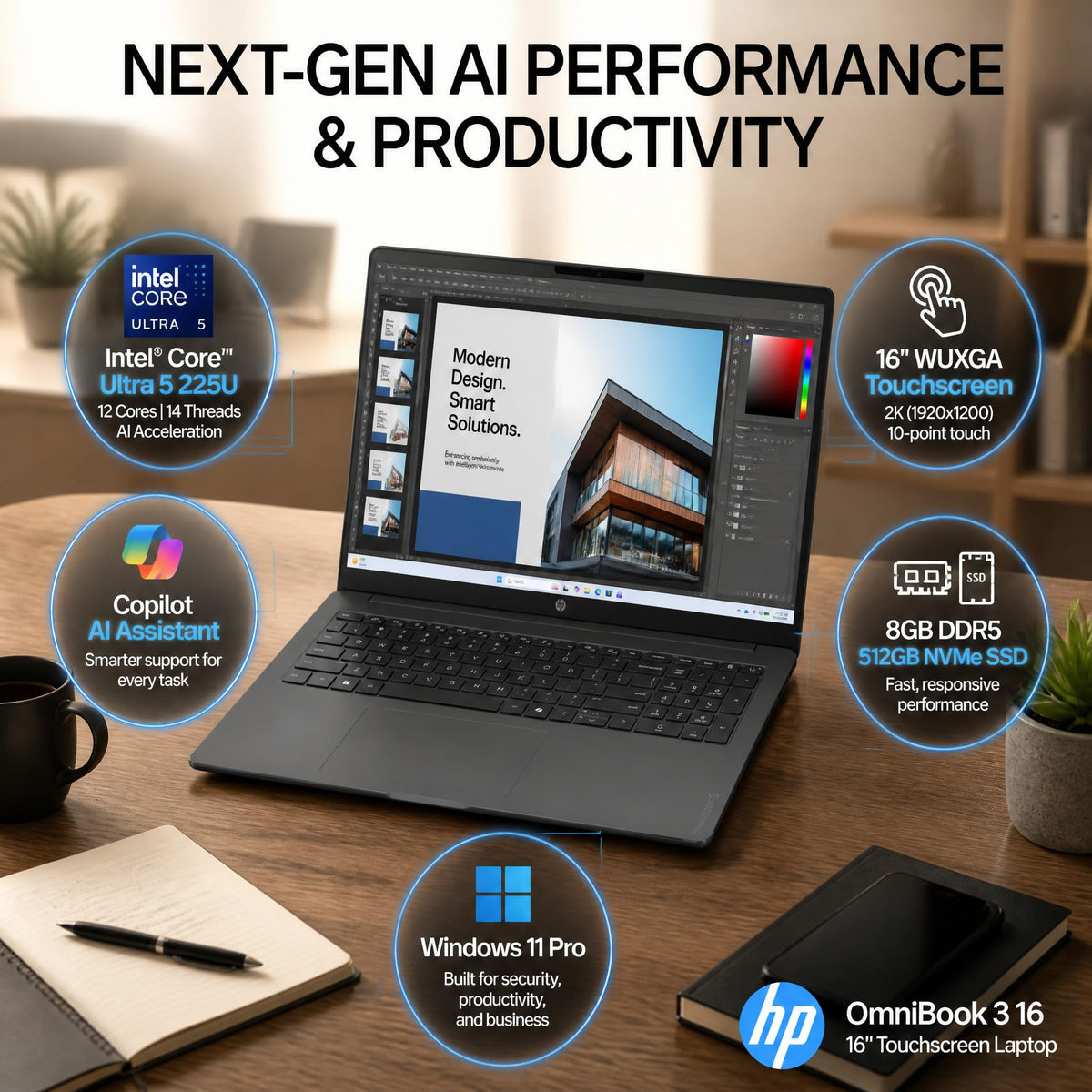 16 Touchscreen Laptop Intel 12 Core Ultra 5 U830183