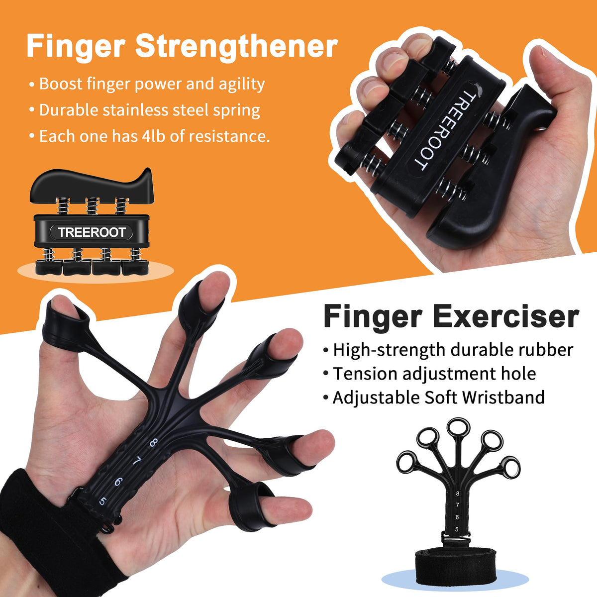 5PCS Grip Strength Trainer Kits B680