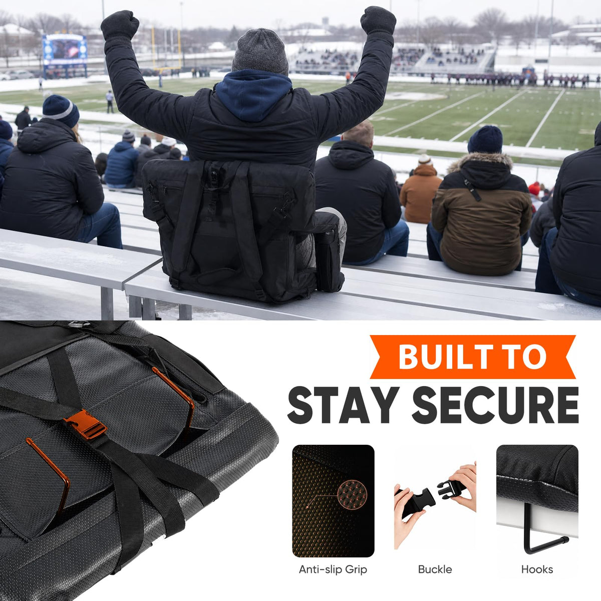 25" Extra Wide Stadium Seats with Back Support F80602