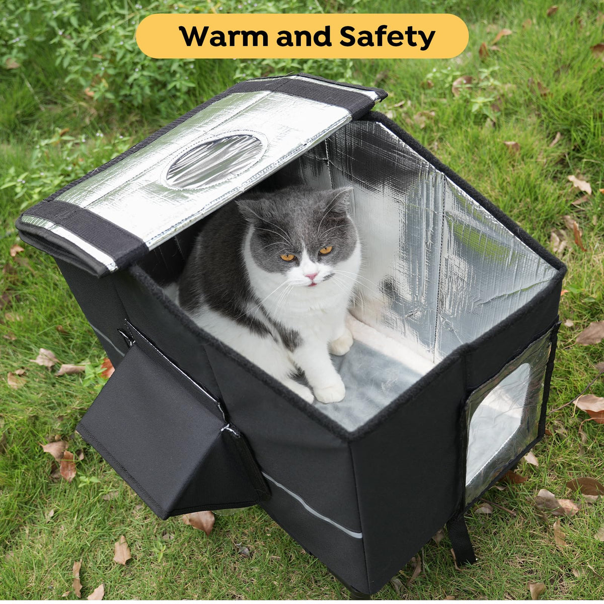 Weatherproof Elevated Insulated Outdoor Cat House F818