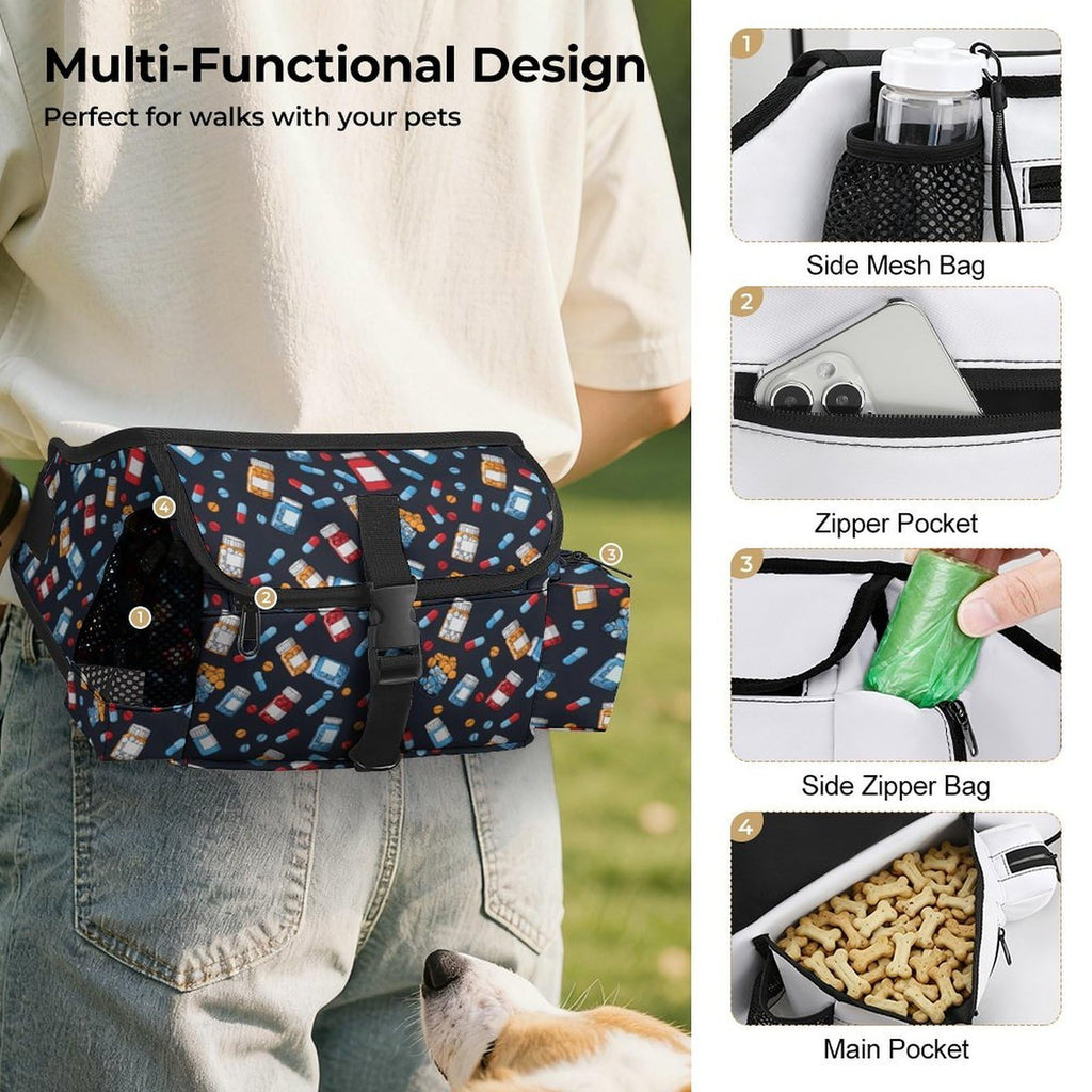 White Dog Walking Fanny Pack Y368096