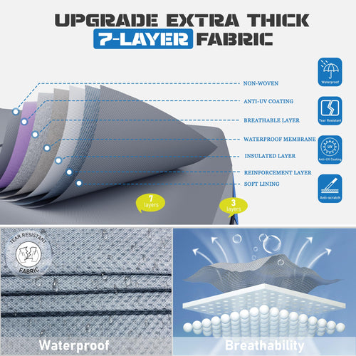 14' - 16' Waterproof Anti-Tear Pop Up Camper Cover A95335