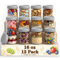 12 Pack 16 oz Glass Jars with Lid N796165