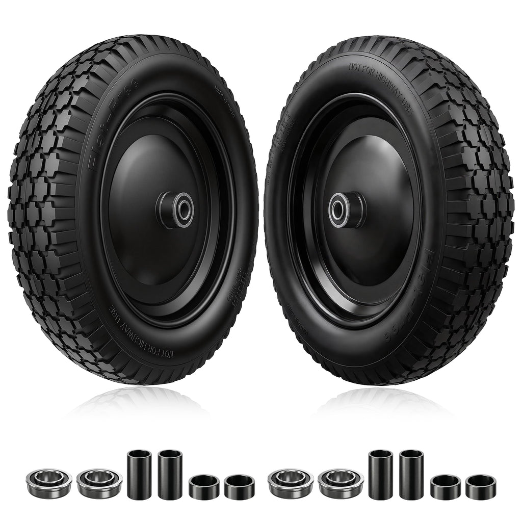4.80/4.00-8 Flat Free Wheelbarrow Tire and Wheel C82592