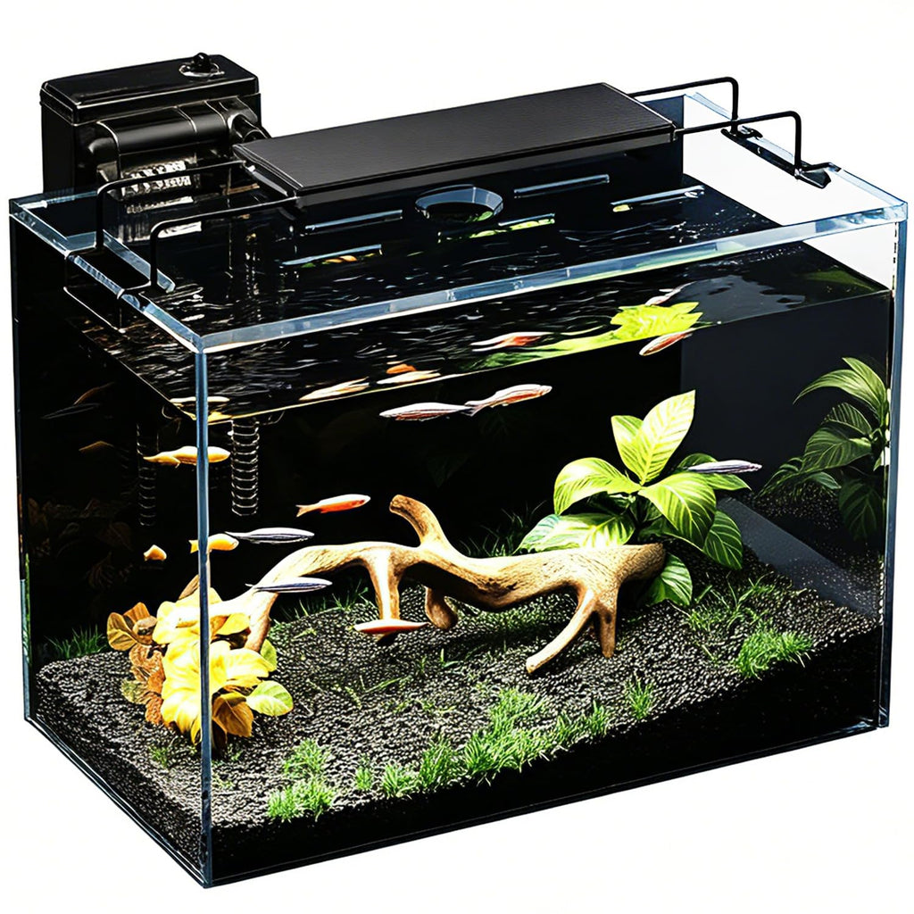 5 Gallon Glass Fish Tank Kit with Filter Light C840245