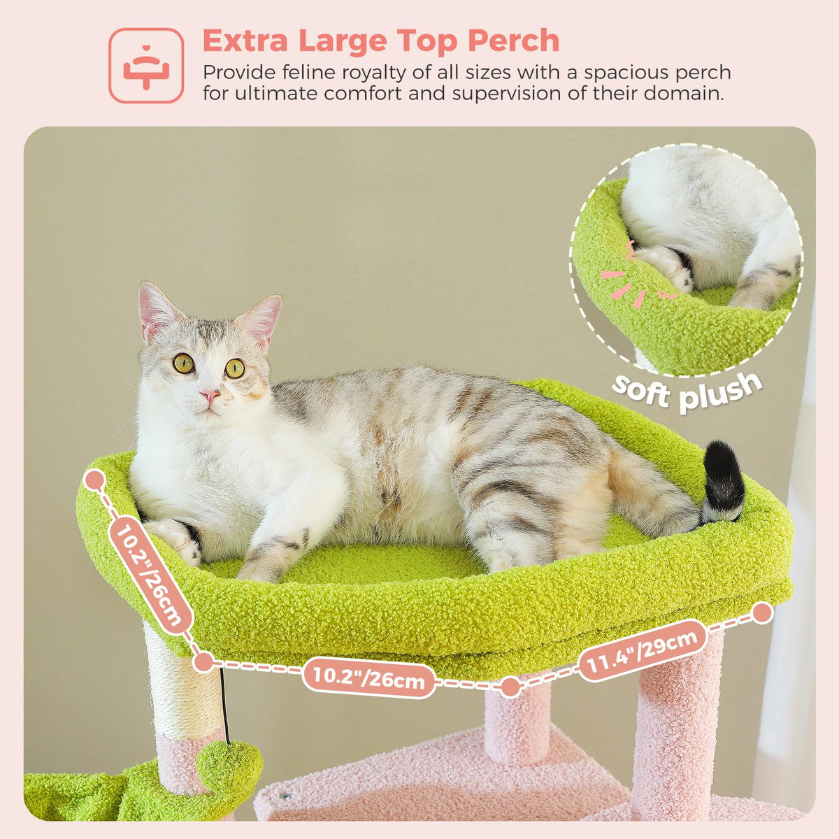 Pink 70” Cat Tree with Hammock D32673